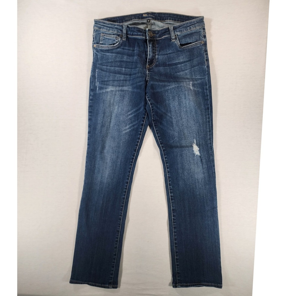 KUT from the Kloth Catherine Boyfriend Jeans Womens 12 Distressed Straight Leg